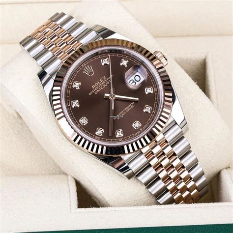 rolex datejust 41 chocolate diamond dial|rolex datejust price chart.